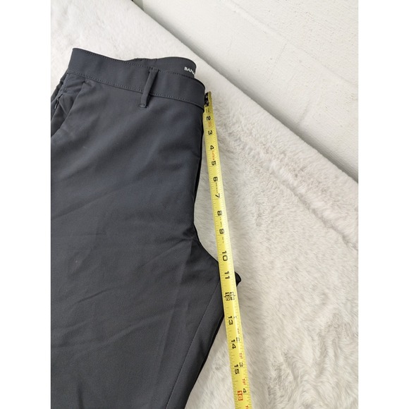 Banana Republic Men's Flat Front Slim Fit Pants Tech Zip Pockets - Black - 34x30 - Picture 5 of 9